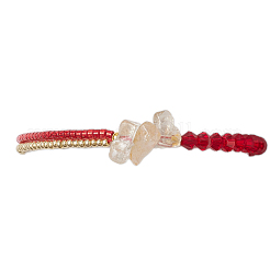 Braccialetti di perline intrecciate in vetro bicono sfaccettato con perline di vetro rotonde&nbsp;BJEW-MZ00164-07