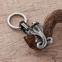 Porte-clés cobra vintage en acier inoxydable 304&nbsp;BM7932