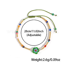 Armbänder aus geflochtenen Glasperlen und Blumenperlen&nbsp;NS0067-3