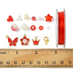 Kits de bijoux de bracelets de perles rondes en acrylique et en verre&nbsp;DIY-FS0006-29D