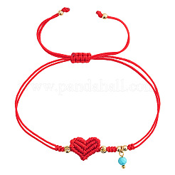 Runde synthetische Türkis Charme Armbänder&nbsp;HY7206-2