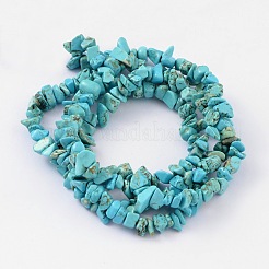 Gefärbt natürliche weiße Jade Chip-Perlen&nbsp;G-R192-06