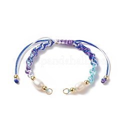Bracciali intrecciati con cordino in poliestere di colore sfumato&nbsp;AJEW-JB01145
