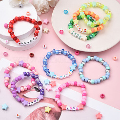 3 caja de kits para hacer pulseras de cuentas acrílicas&nbsp;DIY-YW0013-03
