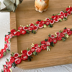 Blumen-Polyester-Jacquardband&nbsp;FABR-PW0001-248B