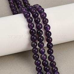 Natürlichen Amethyst Perlen Stränge&nbsp;G-R446-6MM-21A