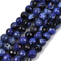 Naturelles feu crépitent agate perles brins&nbsp;G-C082-A01-32