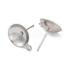 Boucles d'oreilles à tige en acier inoxydable 304 anti-ternissement&nbsp;STAS-S151-01P-H