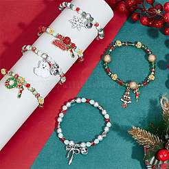 Kit per la creazione di braccialetti di Natale fai da te&nbsp;BJEW-SC0001-07