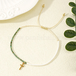 Geflochtene Perlenarmbänder aus Glasperlen im Bohème-Stil&nbsp;LS-EC2544