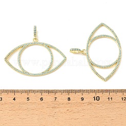 Messing Micro Pave Himmelblau Zirkonia Anhänger&nbsp;CU-CBA6938-06G-01