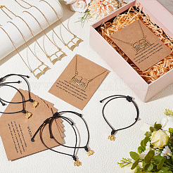 Sets aus Halsketten und Armbändern aus Messing und Eisen&nbsp;SJEW-PH00010