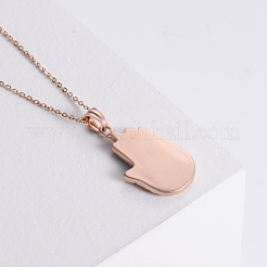 Colliers avec pendentif main de Fatima en acier inoxydable style gothique vintage&nbsp;EA4293