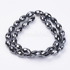 Non magnetici perle ematite sintetico fili&nbsp;G-F396-13-8x12mm
