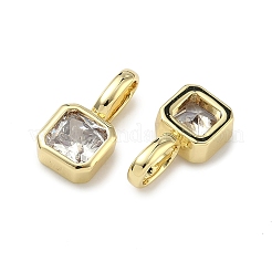 Breloques en laiton avec zircone cubique de micro pave&nbsp;KK-G555-21G-01