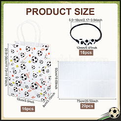 16 Stück Fußball-Papiertüten&nbsp;DIY-PH0032-50