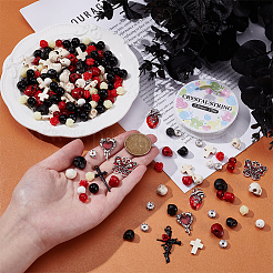 DIY-Sets zur Herstellung von Stretch-Armbändern im Gothic-Stil&nbsp;DIY-SC0033-36