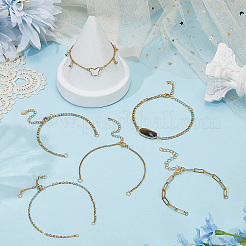 16 stücke 4 arten 304 edelstahl kette armband zeug&nbsp;MAK-SC0001-37