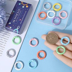 16 Stück 8 Farben Federtorringe aus Zinklegierung&nbsp;FIND-SC0007-32