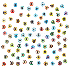 Cabochons aus Glas mit flachem Rücken&nbsp;GGLA-PH0007-93A