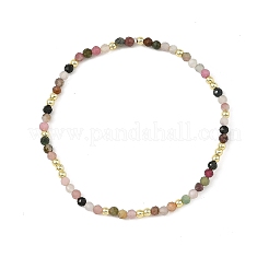 Braccialetti elasticizzati da donna con perline rotonde sfaccettate&nbsp;BJEW-JB14364
