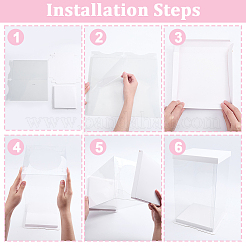 4 Set durchsichtige Kunststoff-Verpackungsboxen mit Papierdeckel und -boden&nbsp;CON-GO0001-28A