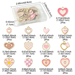 36pcs 13 Arten Legierungs-Emaille-Charms&nbsp;ENAM-FS0002-17