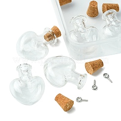 6 Stück klare Mini-Glasflaschen mit hohem Borosilikatgehalt&nbsp;AJEW-FS0001-09B
