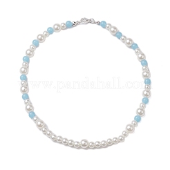 Halsketten aus Acrylperlen und leuchtenden Perlen für Damen&nbsp;NJEW-JN04909