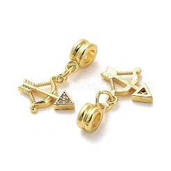 Micro Pave Bijoux de zircone cubique en laiton de placage en râtelier&nbsp;KK-S398-02A