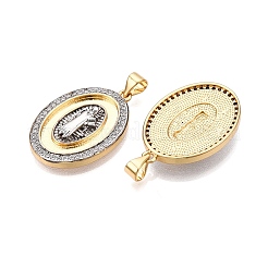 Colgante micropavé cubic zirconia de latón&nbsp;KK-T070-24G