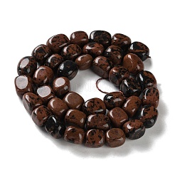 Natur Mahagoni Obsidian Perlen Stränge&nbsp;G-P497-01D-02