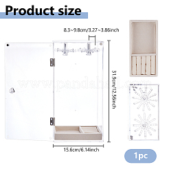 Drehbare Acryl-Hängeorganizer-Aufbewahrungsboxen für Halsketten&nbsp;ODIS-WH0079-025