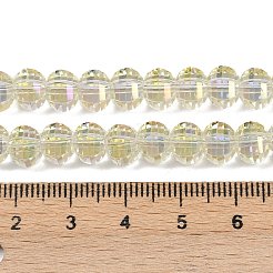 Galvanisieren transparente Glasperlen Stränge&nbsp;EGLA-B011-08A-FR01
