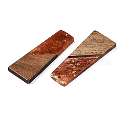 Pendentifs en résine opaque et bois de noyer&nbsp;RESI-T058-04D