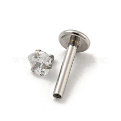 Orecchini a perno filettati in acciaio inossidabile 304&nbsp;EJEW-NH0001-01C-02