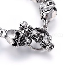 Bracciali retrò in acciaio inossidabile 304&nbsp;BJEW-L631-10AS
