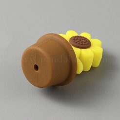 Perle di silicone girasole&nbsp;SIL-WH0008-40A
