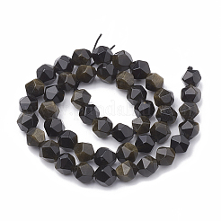 Natürliche goldenen Glanz Obsidian Perlen Stränge&nbsp;G-S332-10mm-012