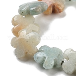 Fili di perline di amazzonite di fiori naturali&nbsp;G-F769-F01-01
