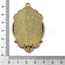 Colgante de estilo tibetano cabochon ajustes&nbsp;TIBEP-A22962-AG-LF