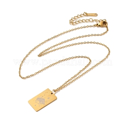 Goldene 202 Edelstahl-Halsketten mit Sternbild-Anhänger&nbsp;LS-NJEW-K380-02G-12