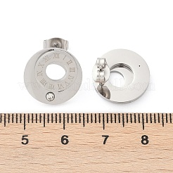 Pendientes de acero inoxidable 304 con rhinestone&nbsp;EJEW-Z089-06P