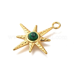 Ciondoli malachite sintetici&nbsp;STAS-A104-06G-01