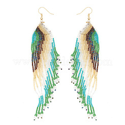 Boho handgemachte Glasperlen Flügel Quaste Ohrhänger&nbsp;EH5379