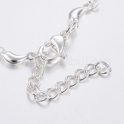 Bracciali alla moda in acciaio inossidabile 304 con maglie a catena&nbsp;X-BJEW-I243-31S