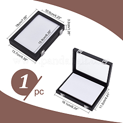 Rechteckige lose Diamant-Ausstellungenboxen aus PU-Leder mit Schwamm im Inneren&nbsp;CON-WH0089-31