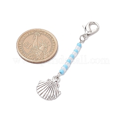 8 pz decorazioni pendenti in lega di zinco con animali marini&nbsp;HJEW-JM03229