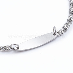 Bracelets à chaîne lumachina en acier inoxydable 304 résistant au ternissement&nbsp;BJEW-L673-013-P