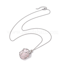 Collier en macramé en acier inoxydable 304&nbsp;NJEW-JN04902-02